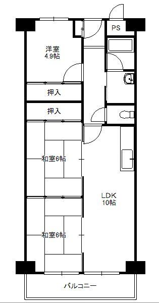 シャルマンコーポ博多 - floor plan.png