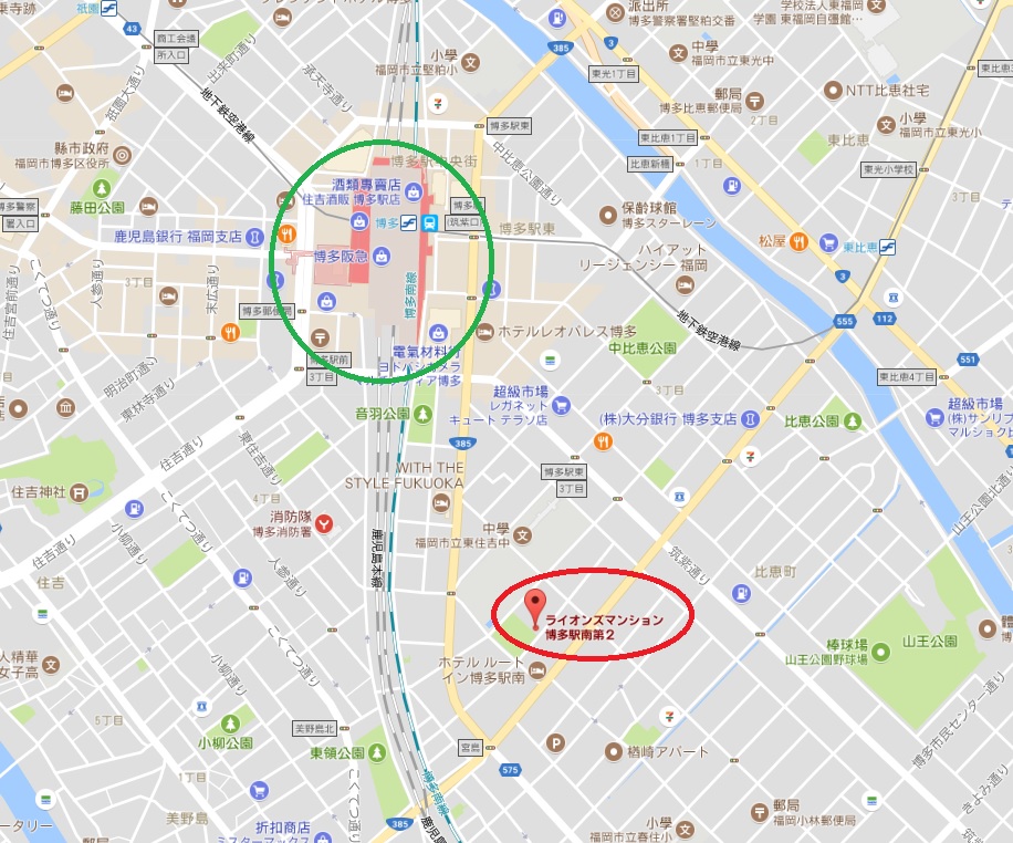 ライオンズマンション博多駅南第2MAP