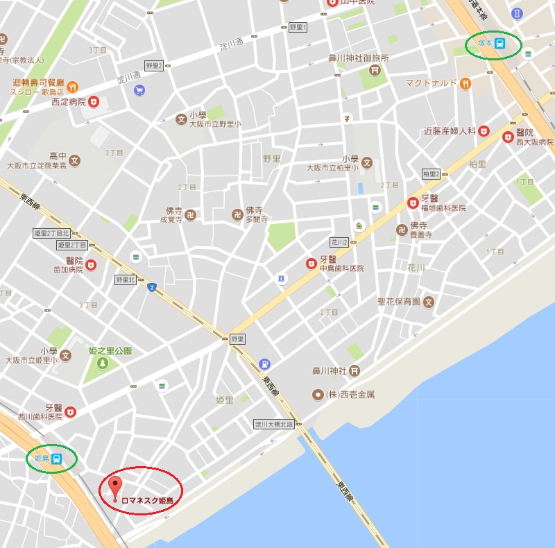 ロマネスク姫島 map