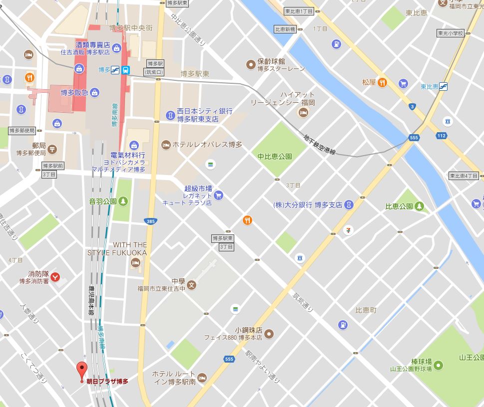 朝日プラザ博多map