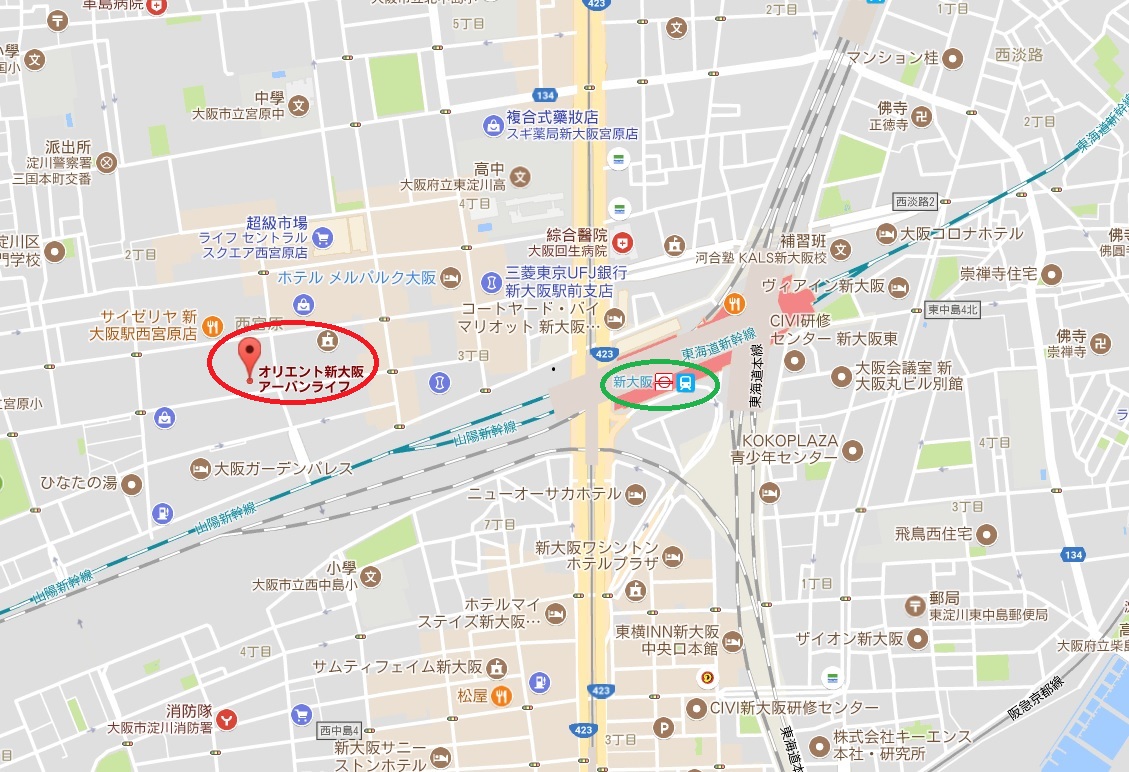 オリエント新大阪アーバンライフ　MAP