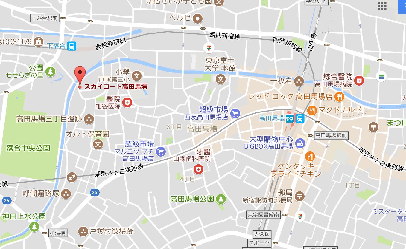 スカイコート高田馬場第6 MAP