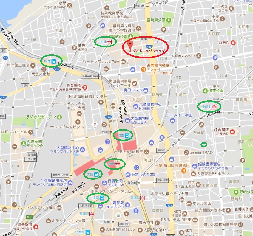 ダイドーメジン梅田 map