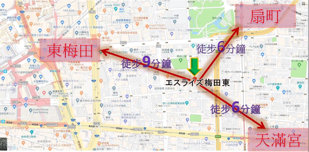 エスライズ梅田東 map