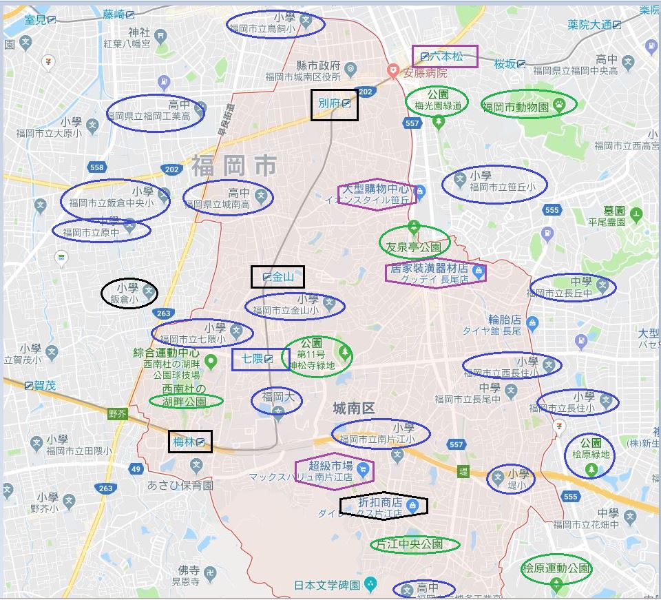 福岡市城南區地圖-2