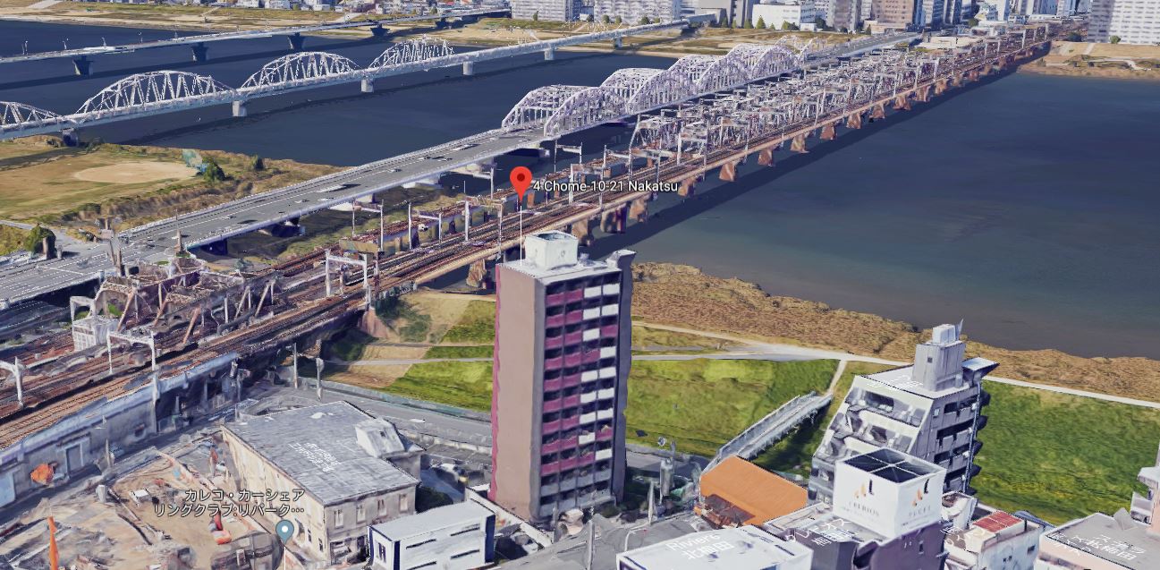 大阪北區物件 阪急和地鐵雙線可用 靠河沿岸 旺中帶靜住宅區