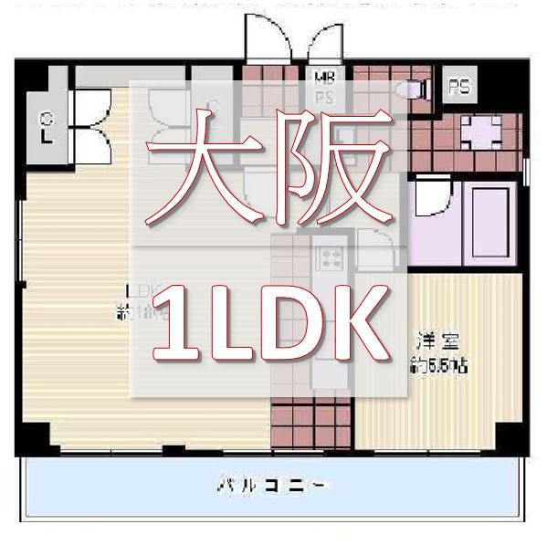 大阪 小梅田 新裝修 一房一廳 約564呎 回報理想