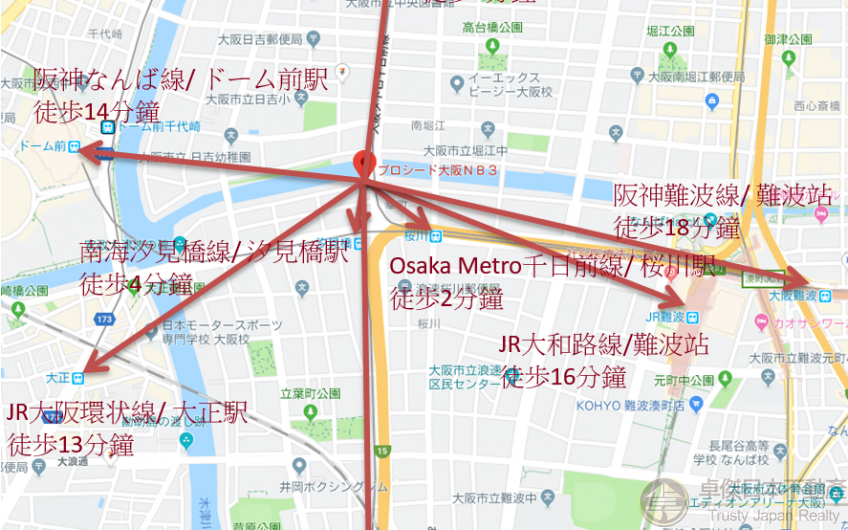 大阪櫻川🌸車站徒步2分鐘🚊約連租約110萬✨